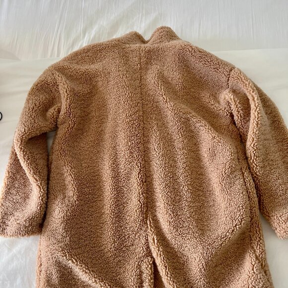 Cozy Teddy Bear Fleece Open Coat - Picture 2 of 3